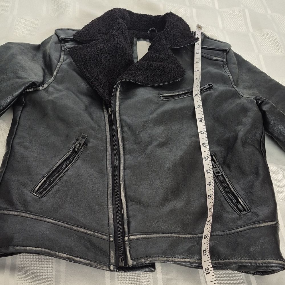Zara Black Kids Faux Leather with Gray Hat - Picture 9 of 16